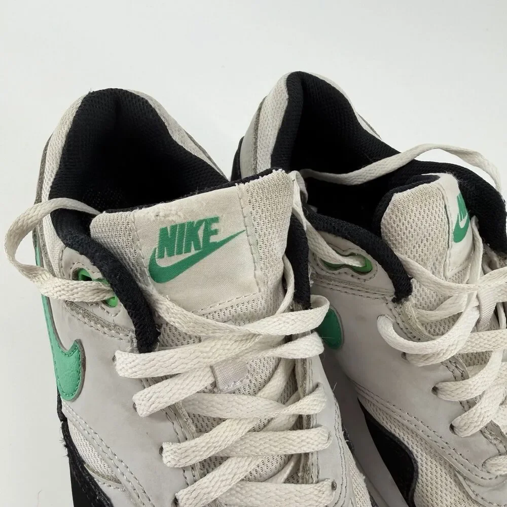 Nike Air Max 1 Shoes Sneakers Stadium Green White Black Boys 4.5Y